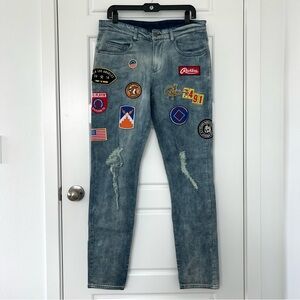 Young & Reckless // NWT Men’s Acid Wash Patchwork Jeans